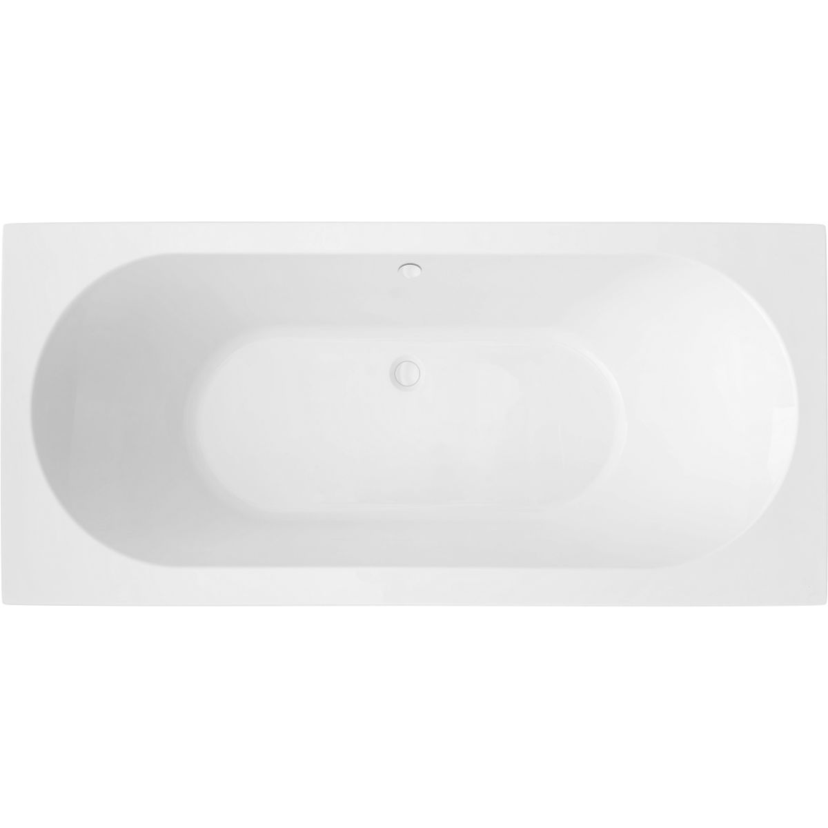 Oltens Lykke vasca da bagno rettangolare 180x80 cm bianco 10014000