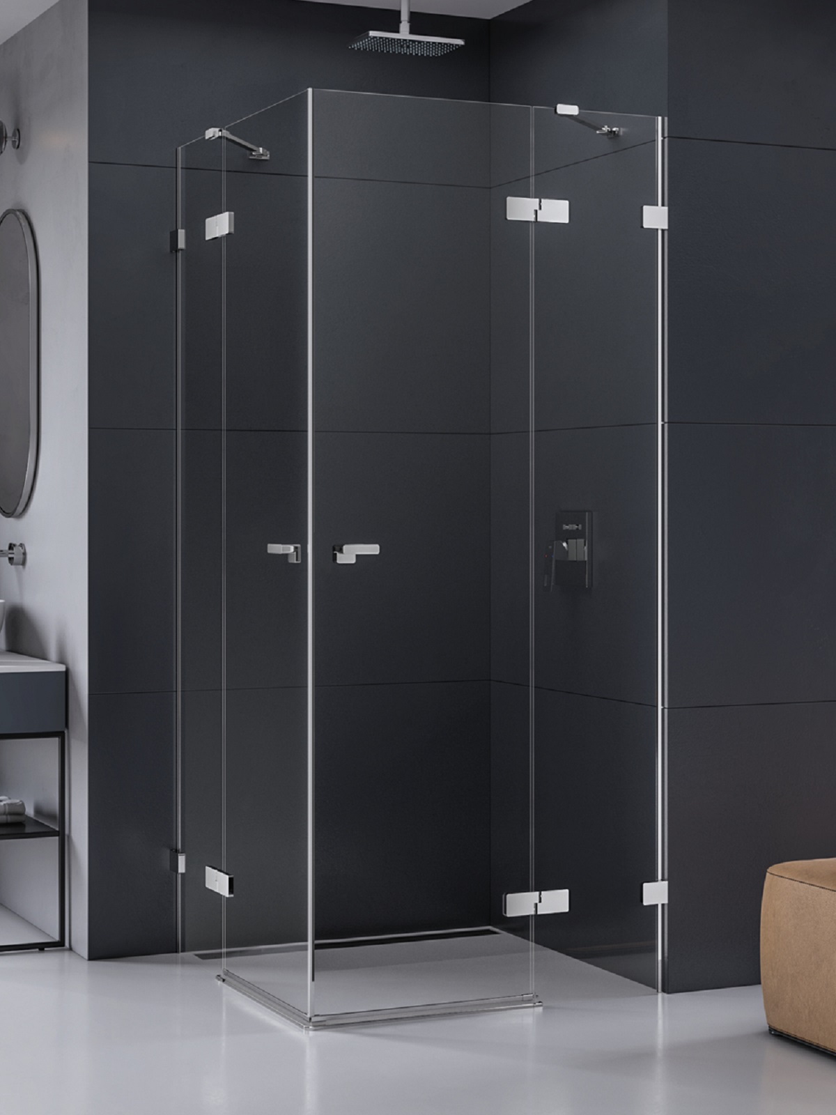 New Trendy Eventa box doccia 110x80 cm rettangolare cromo lucida/vetro trasparente EXK-4531