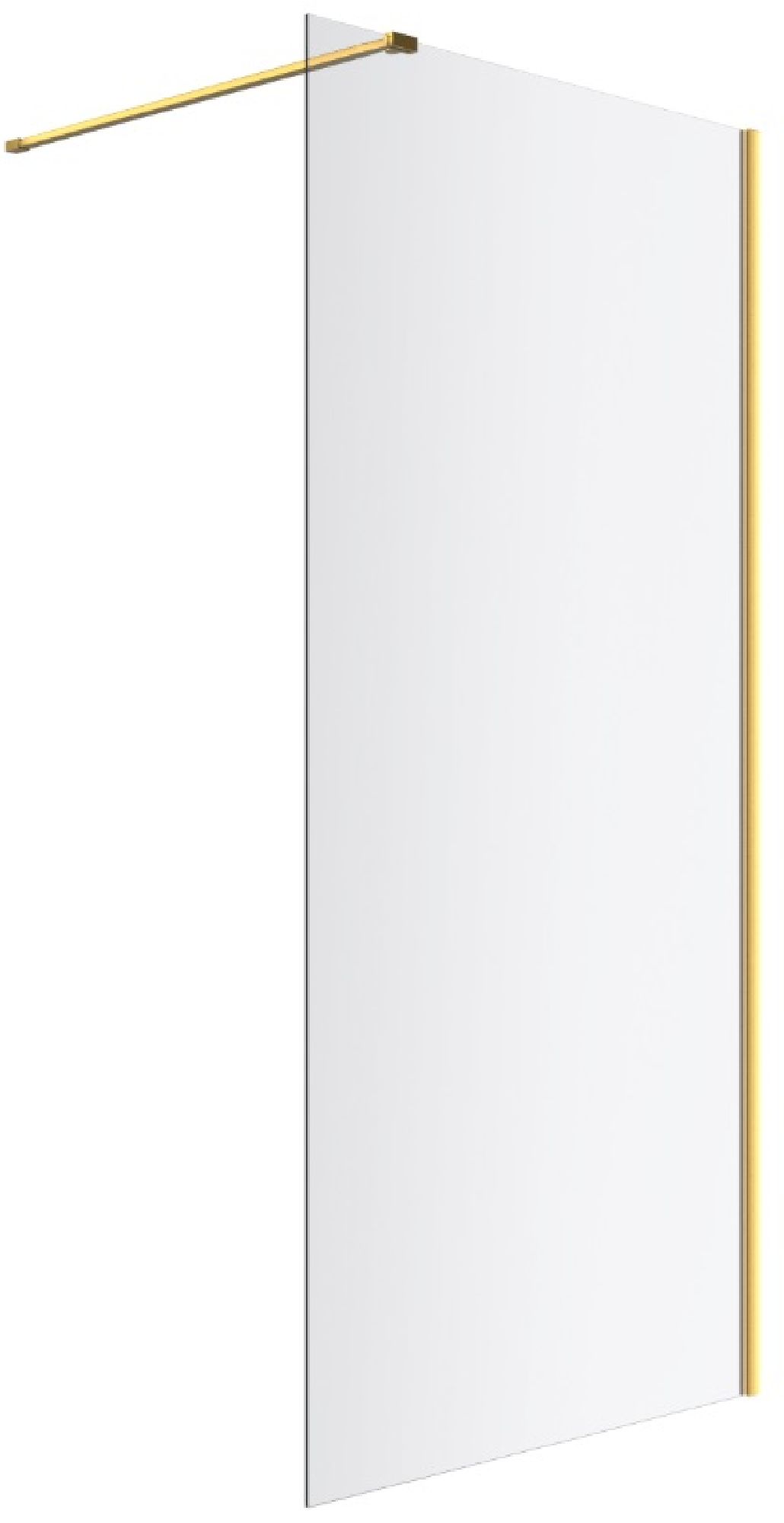 Excellent Vidoq parete doccia walk-in 90 cm oro spazzolata/vetro trasparente KAEX.1506.900.LP.GB