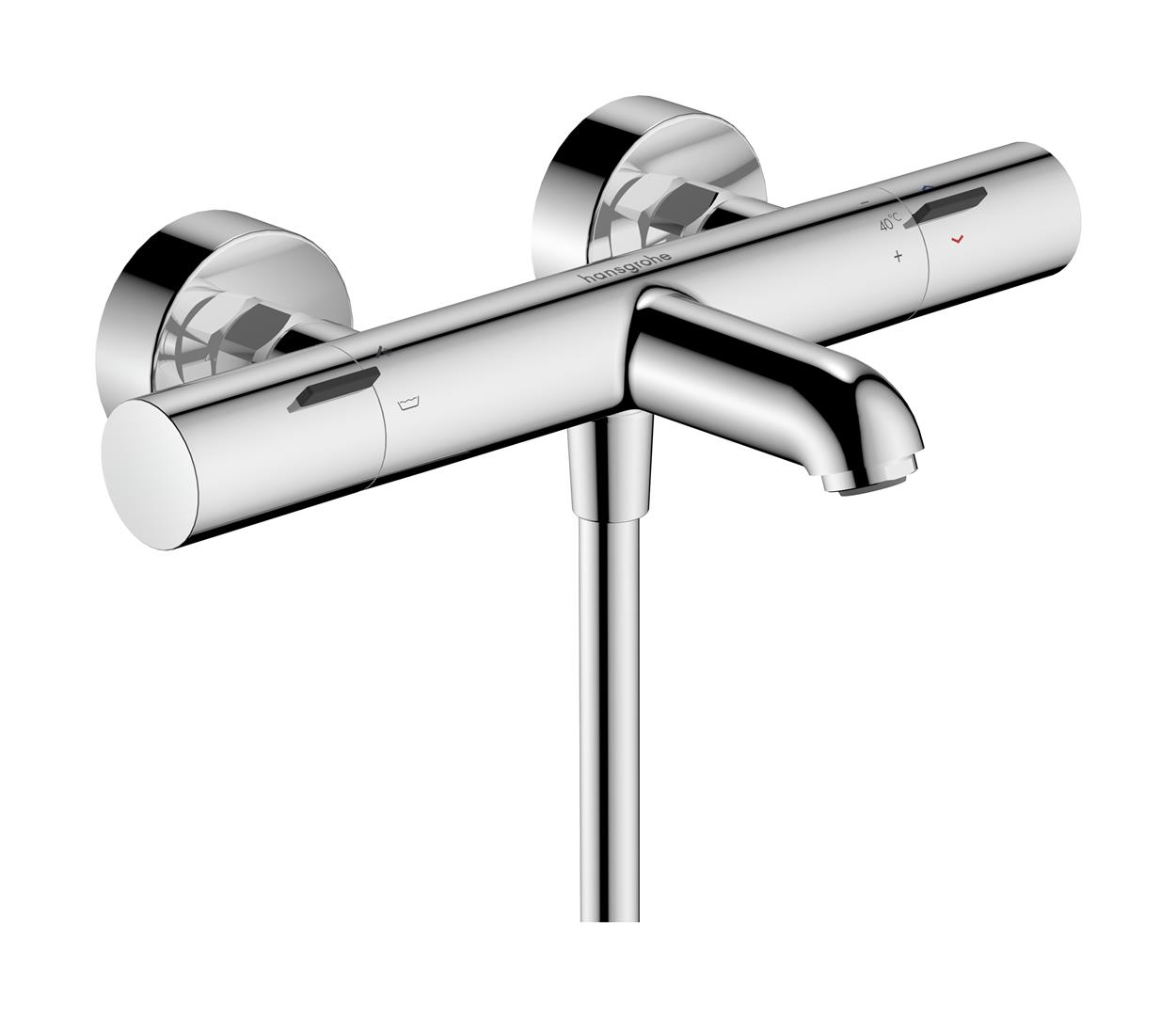Hansgrohe Ecostat Fine rubinetto per vasca e doccia a parete con termostato cromo 13325000
