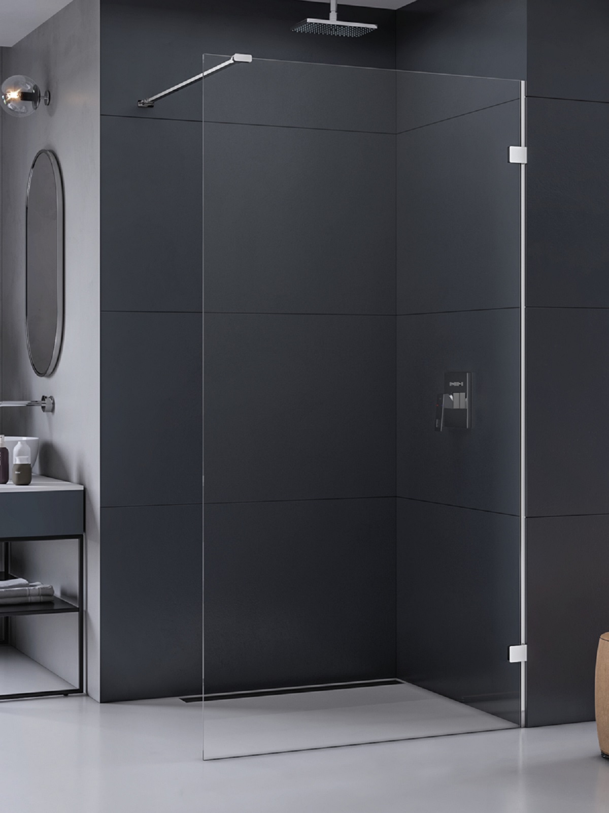 New Trendy Eventa parete doccia walk-in 110 cm cromo lucida/vetro trasparente EXK-4621