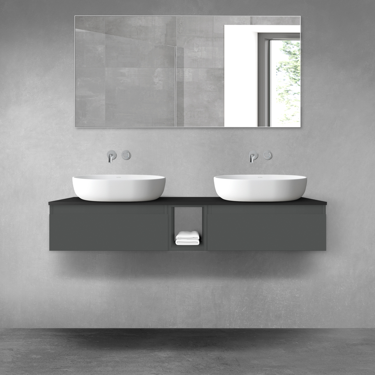 Set armadietto Oltens Vernal 60009400, piano sopra armadietto Oltens Vernal 63011300, 60020400