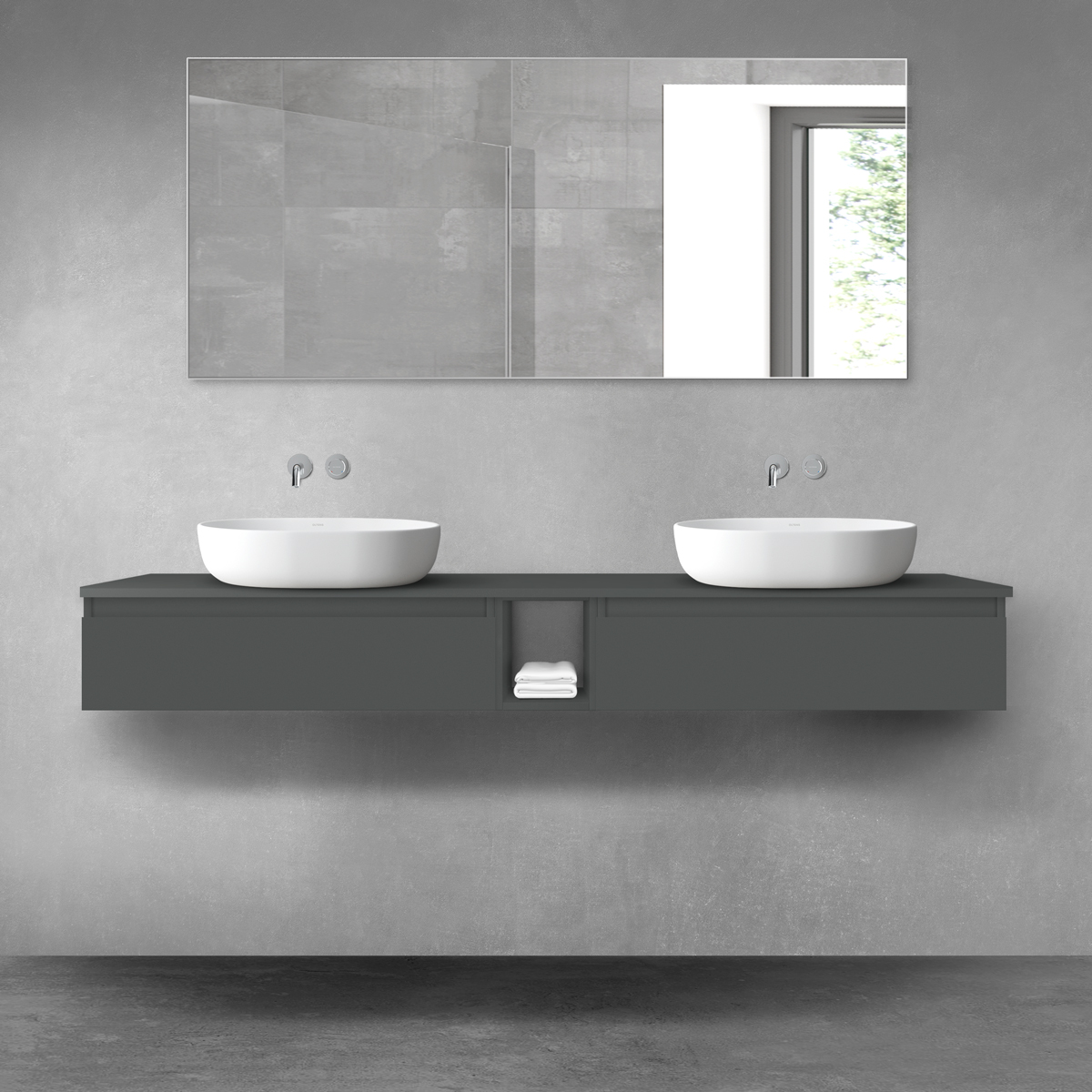 Set armadietto Oltens Vernal 60010400, piano sopra armadietto Oltens Vernal 63009400, 60020400