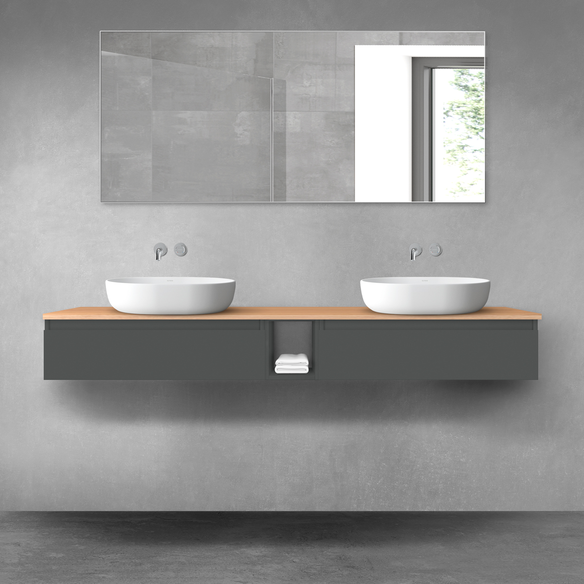 Set armadietto Oltens Vernal 60010400, piano sopra armadietto Oltens Vernal 63009060, 60020400