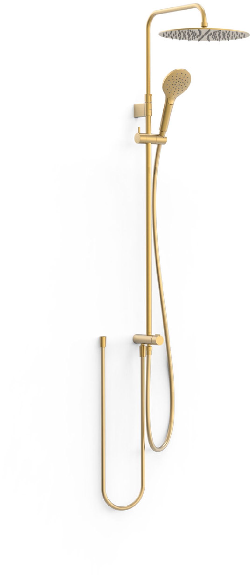 Tres set doccia a parete con soffione oro 19063502OM