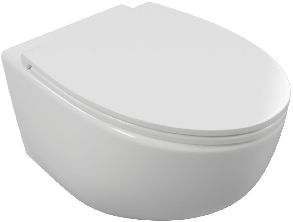 Excellent Bull vaso wc con copriwater a discesa lenta sospeso senza brida bianco lucida CESD.WCGLLSV.K.WH