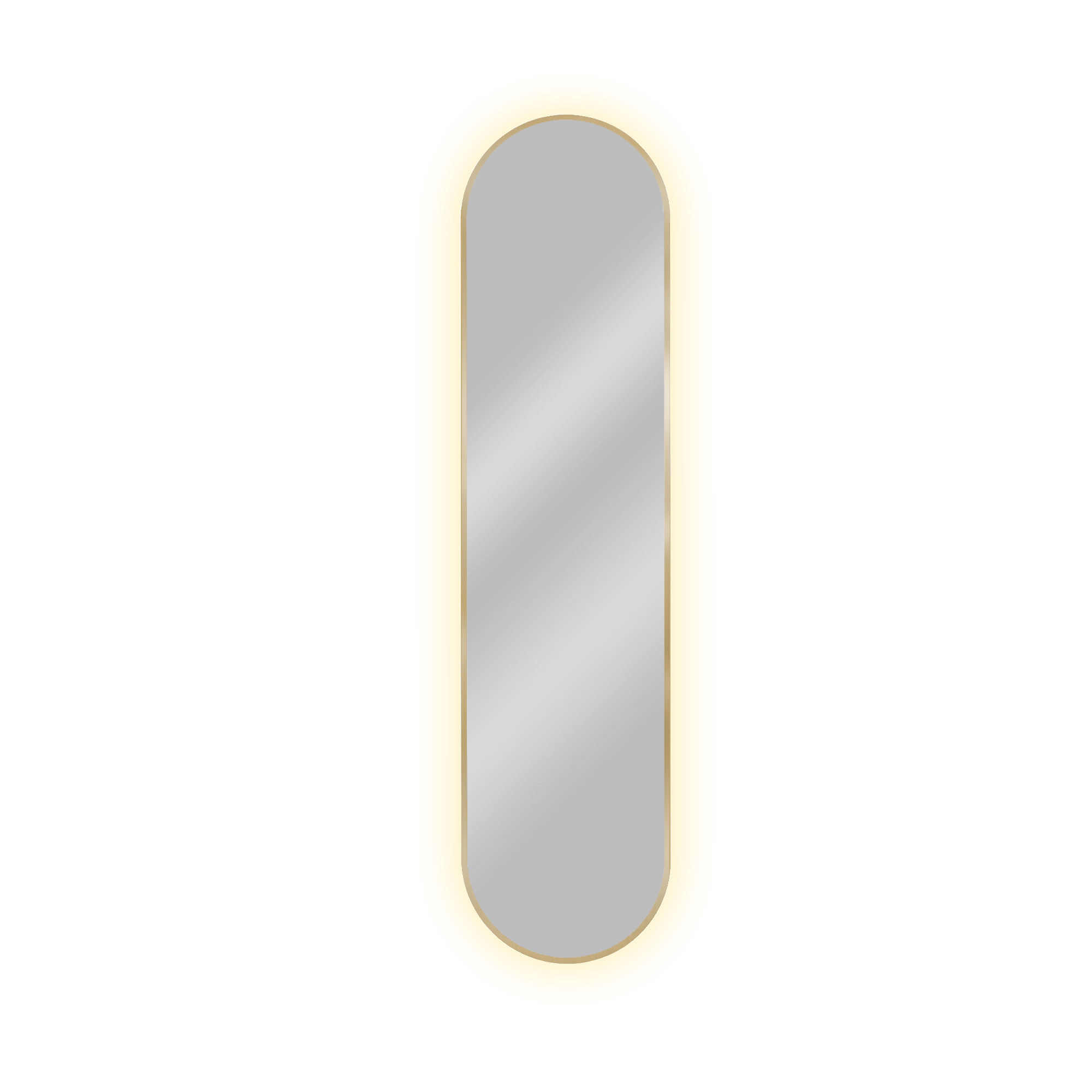 Baltica Design Tiny Border Pastille specchio 40x60 cm ovale con illuminazione oro 5904107926230