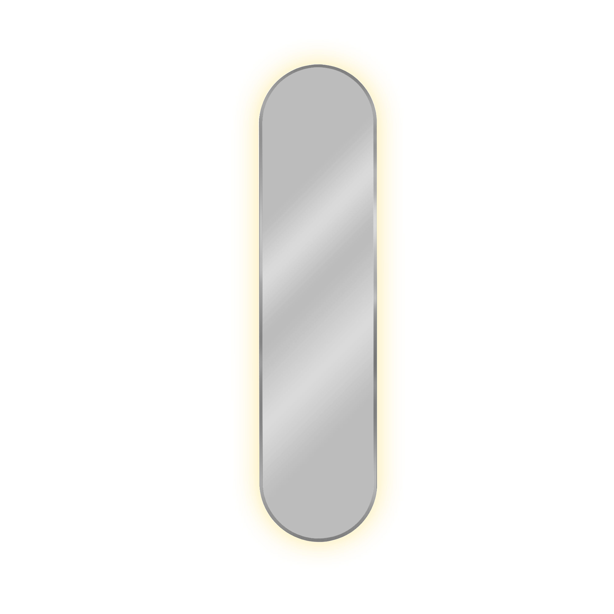 Baltica Design Tiny Border Pastille specchio 40x80 cm ovale con illuminazione argento 5904107929170