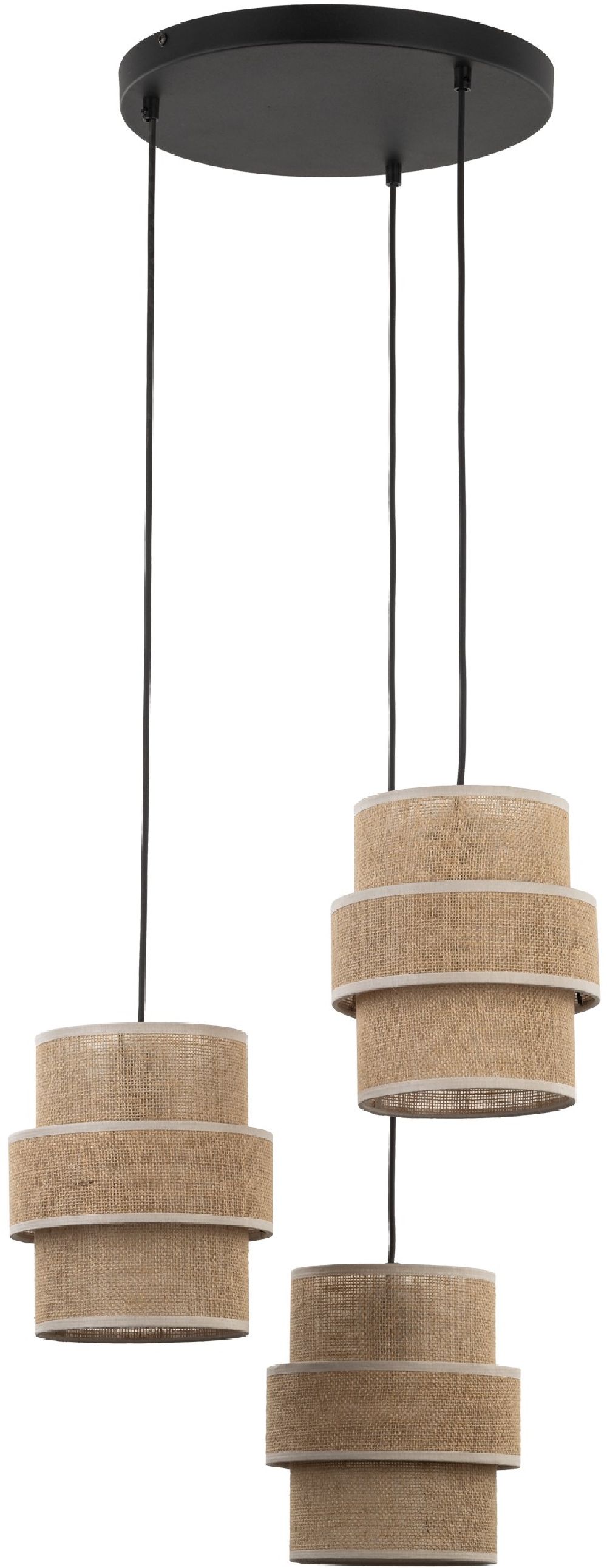 TK Lighting Calisto lampada sospesa 3x15 W beige 6098