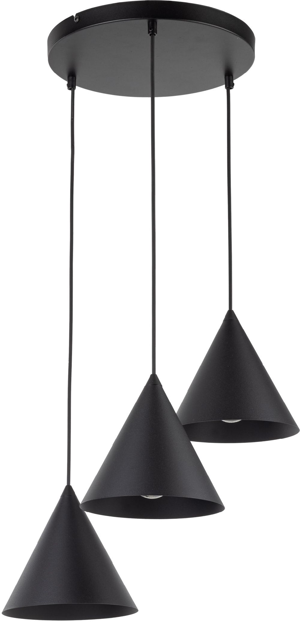 TK Lighting Cono lampada sospesa 3x15 W nero 10067