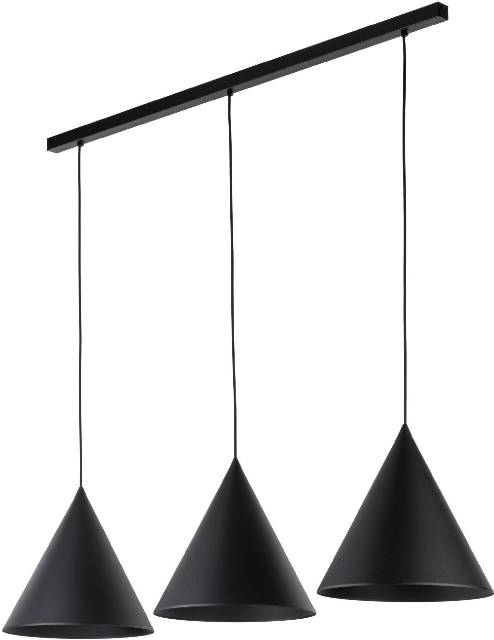 TK Lighting Cono lampada sospesa 3x15 W nero 10060