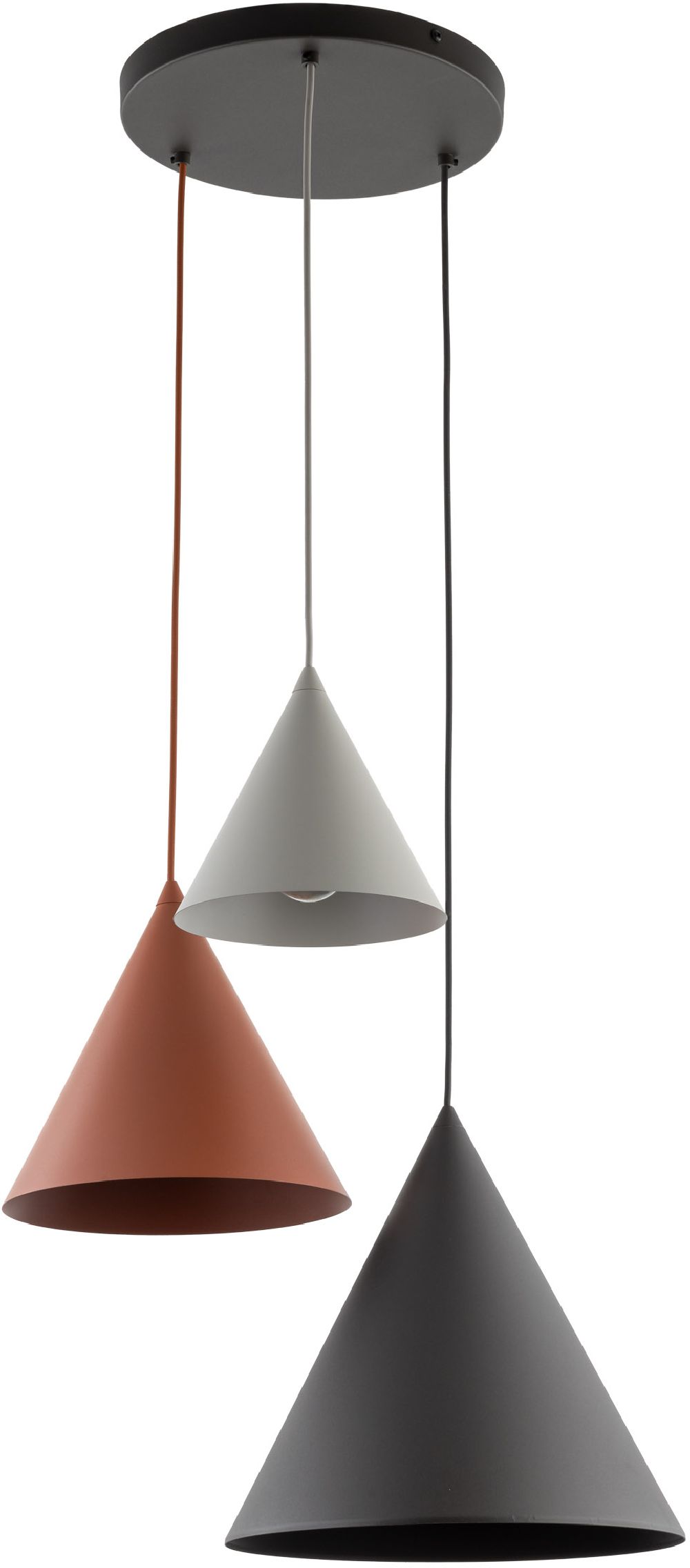 TK Lighting Cono lampada sospesa 3x15 W nero 6633