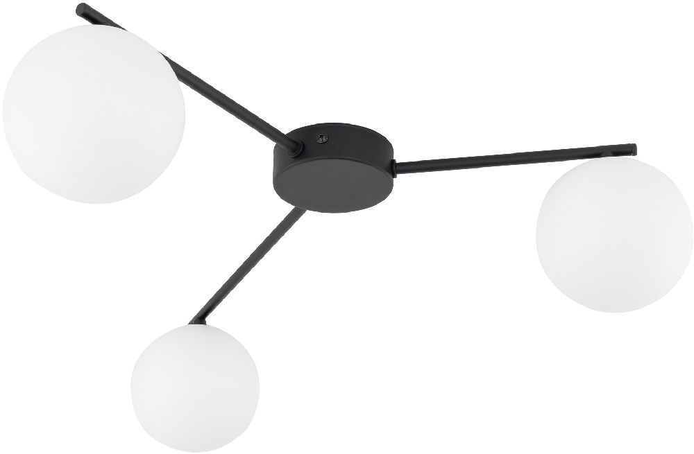 TK Lighting Elton lampada da soffitto 3x8 W nero 10261