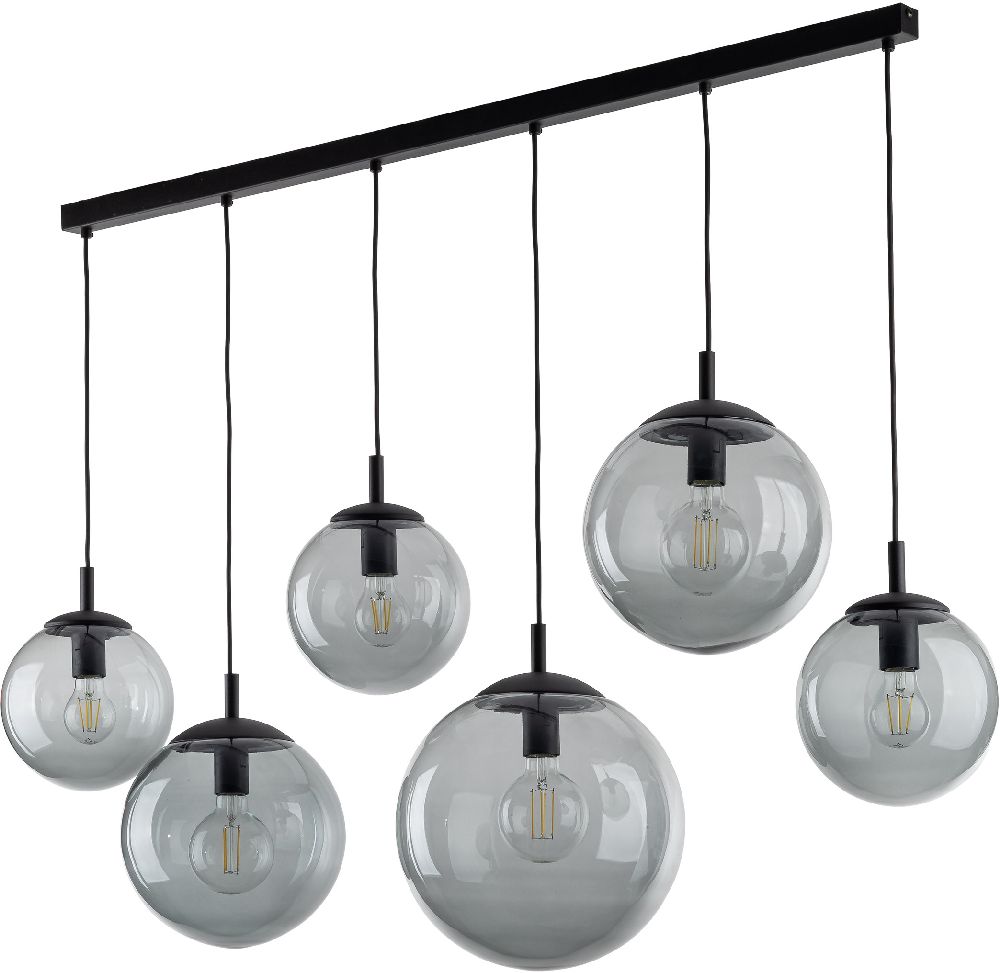 TK Lighting Esme lampada sospesa 6x15 W grafite 5383