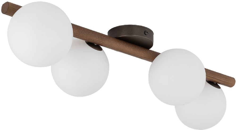 TK Lighting Estera lampada da soffitto 4x8 W legno 10270