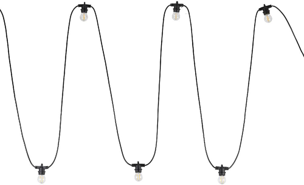 TK Lighting Girlanda ghirlanda esterna x15 W nero 10183