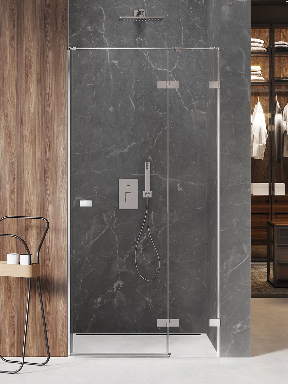 New Trendy Avexa porta doccia 90 cm a battente cromo lucida/vetro trasparente EXK-1443