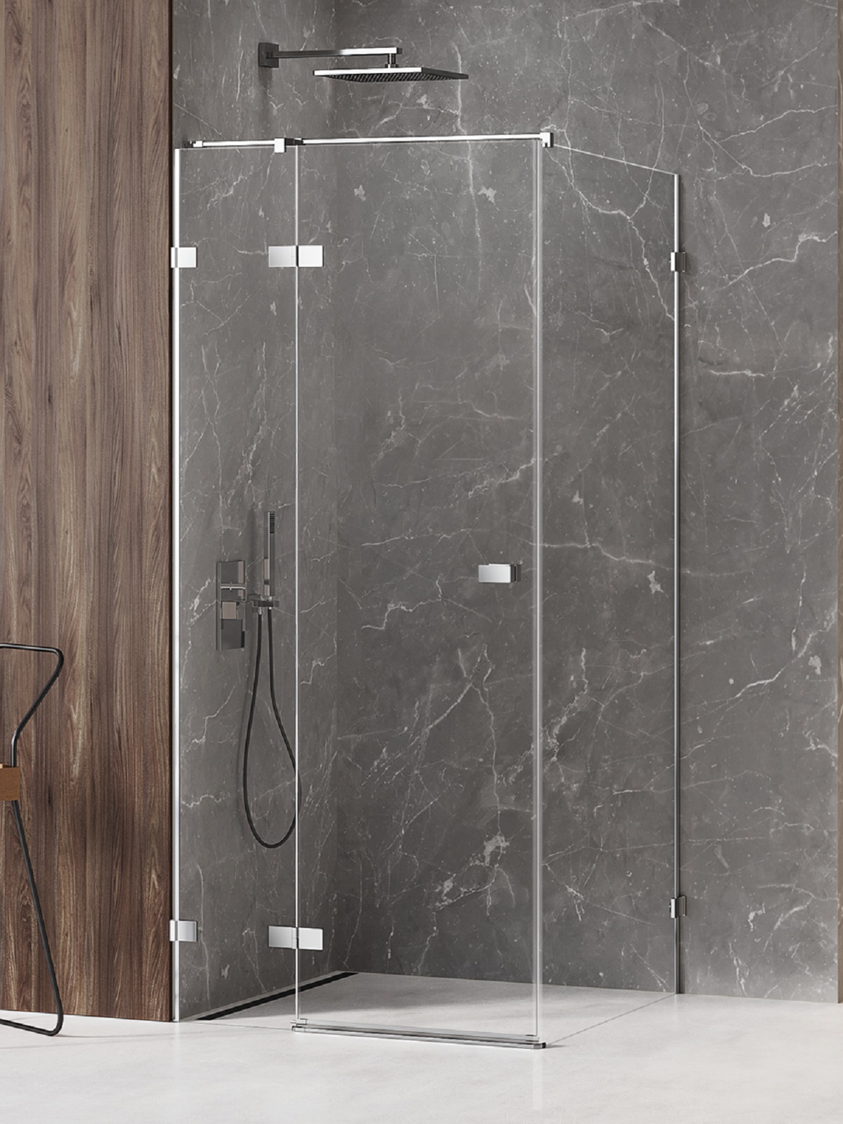 New Trendy Avexa box doccia 120x80 cm rettangolare cromo lucida/vetro trasparente EXK-1465