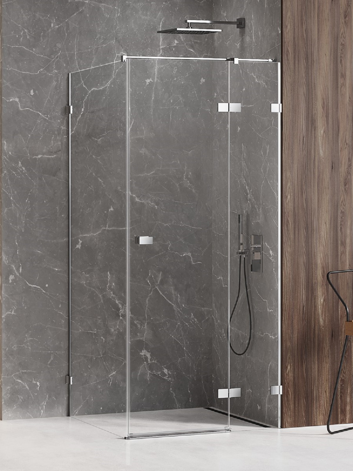 New Trendy Avexa box doccia 110x70 cm rettangolare cromo lucida/vetro trasparente EXK-1492