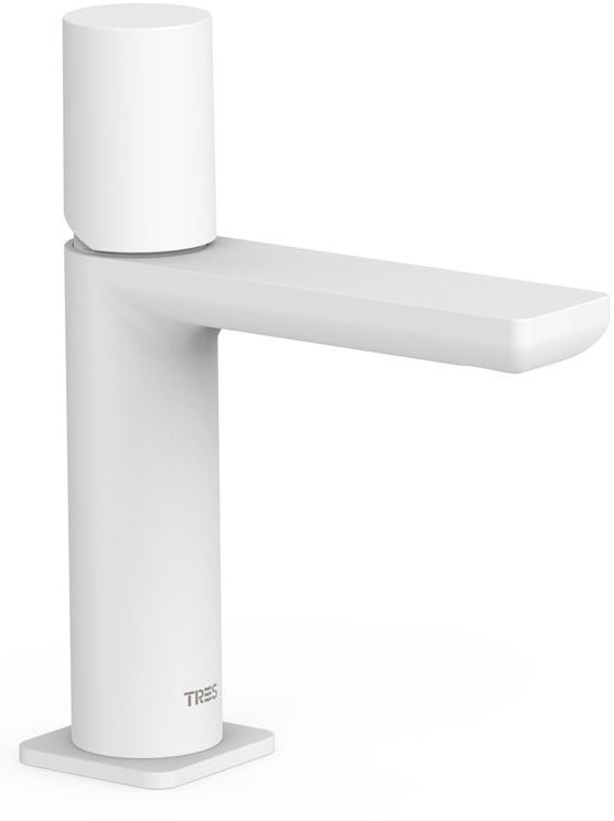 Tres Loft-Tres rubinetto per lavabo verticale bianco 20010302BM