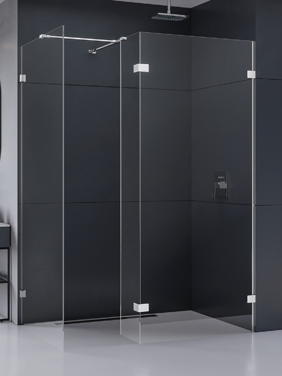 New Trendy Eventa parete doccia walk-in 140 cm cromo lucida/vetro trasparente EXK-4648
