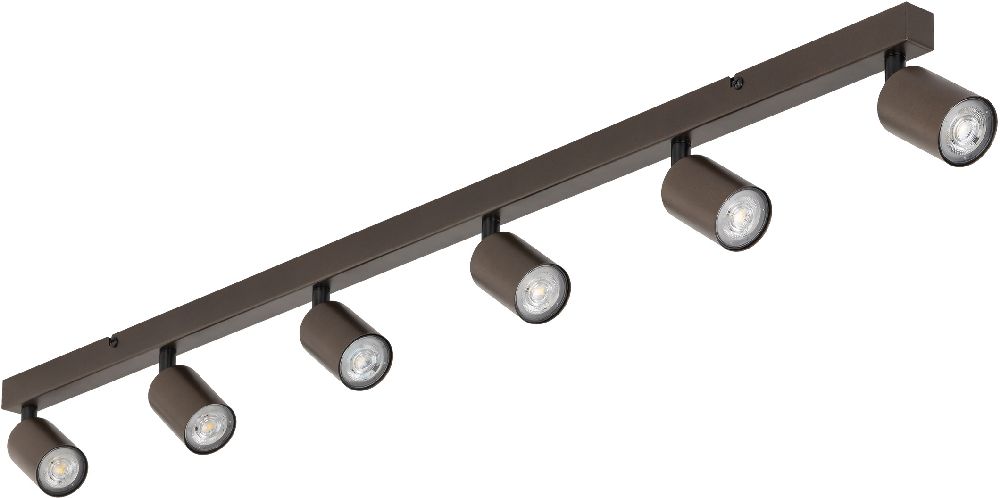 TK Lighting Top lampada da soffitto 6x10 W marrone 6183