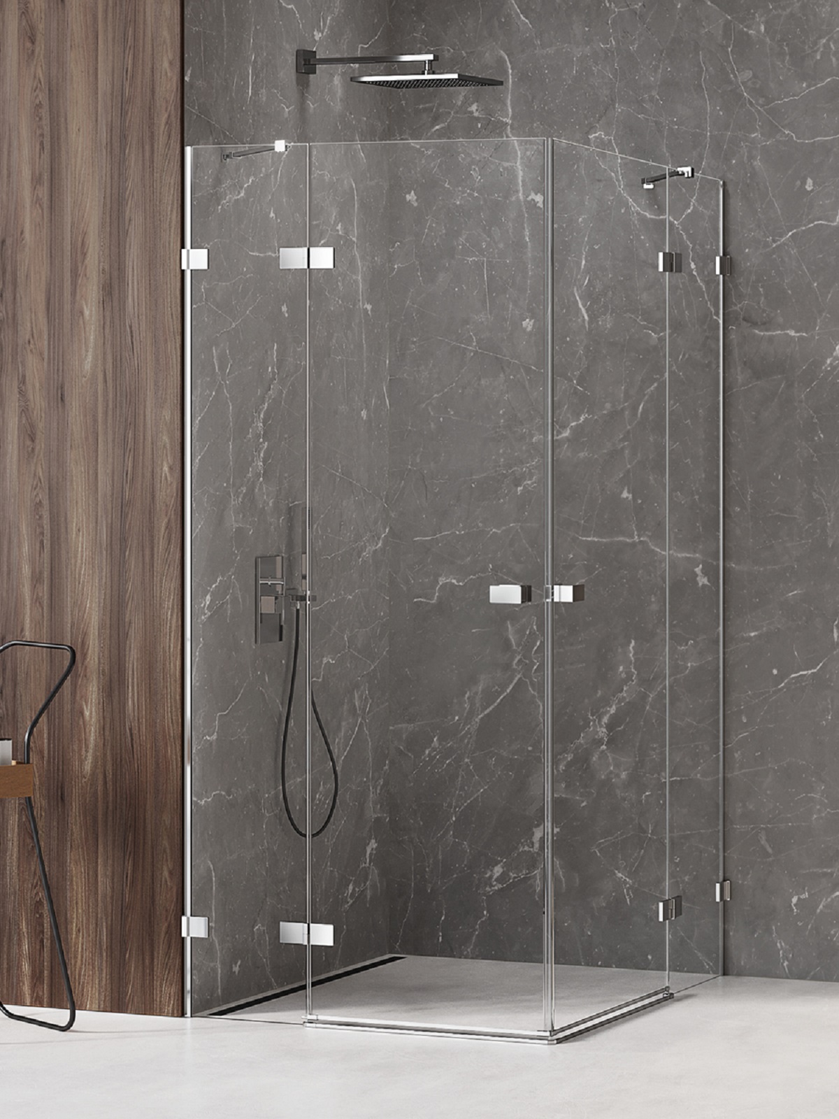 New Trendy Avexa box doccia 120x80 cm rettangolare cromo lucida/vetro trasparente EXK-1535