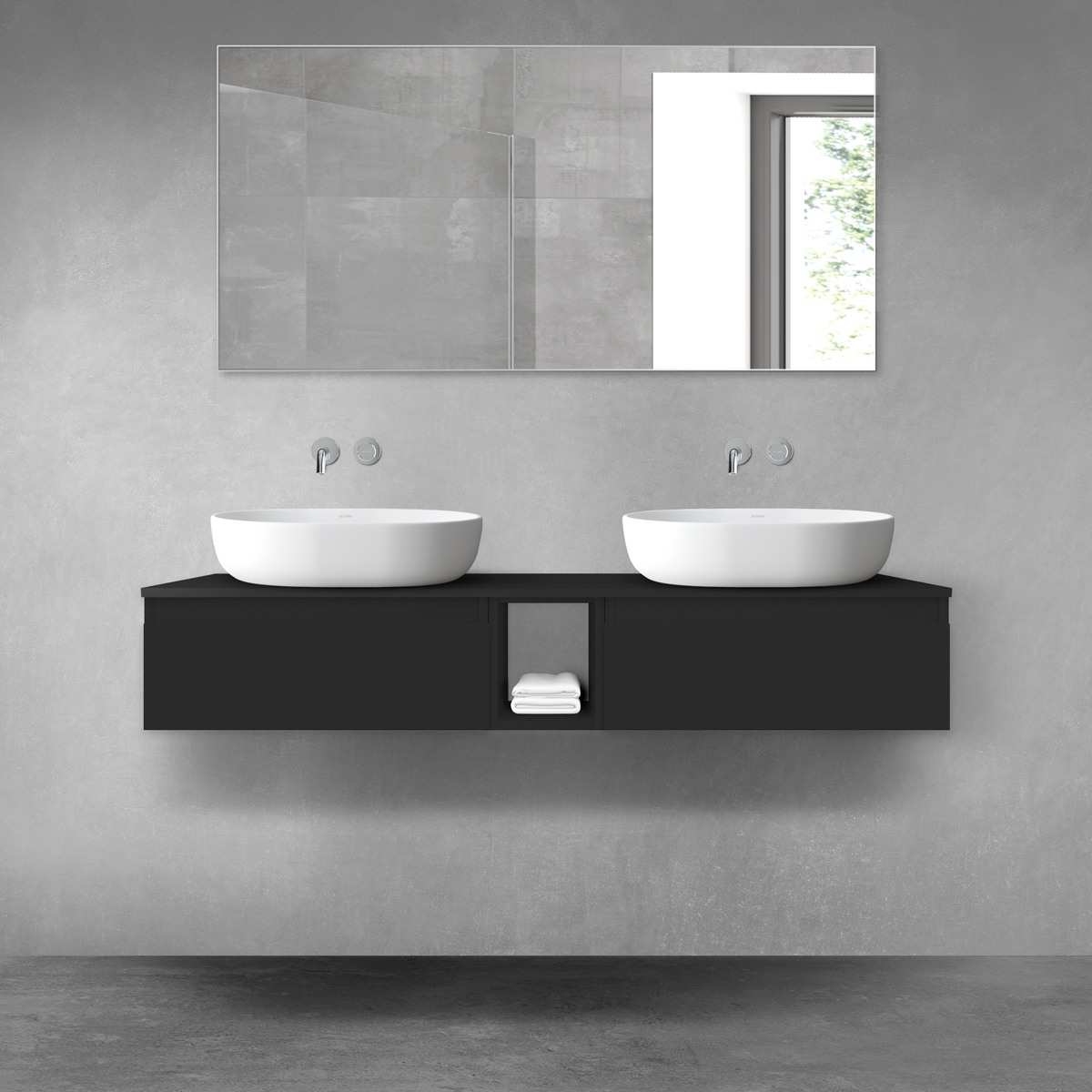 Set armadietto Oltens Vernal 60009300, piano sopra armadietto Oltens Vernal 63011300, 60020300