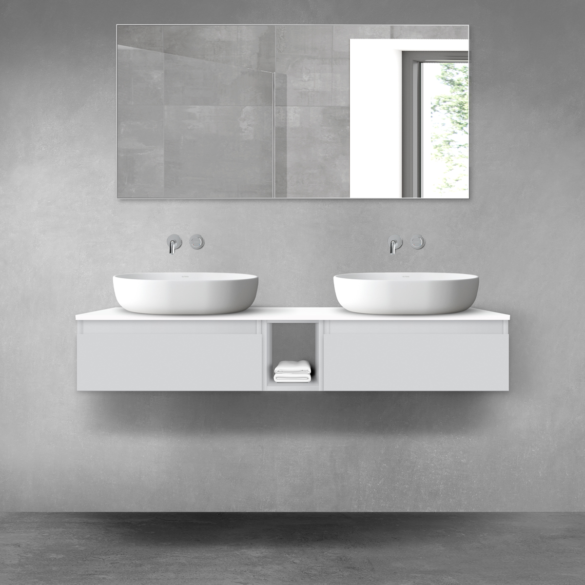 Set armadietto Oltens Vernal 60009700, piano sopra armadietto Oltens Vernal 63011000, 60020700