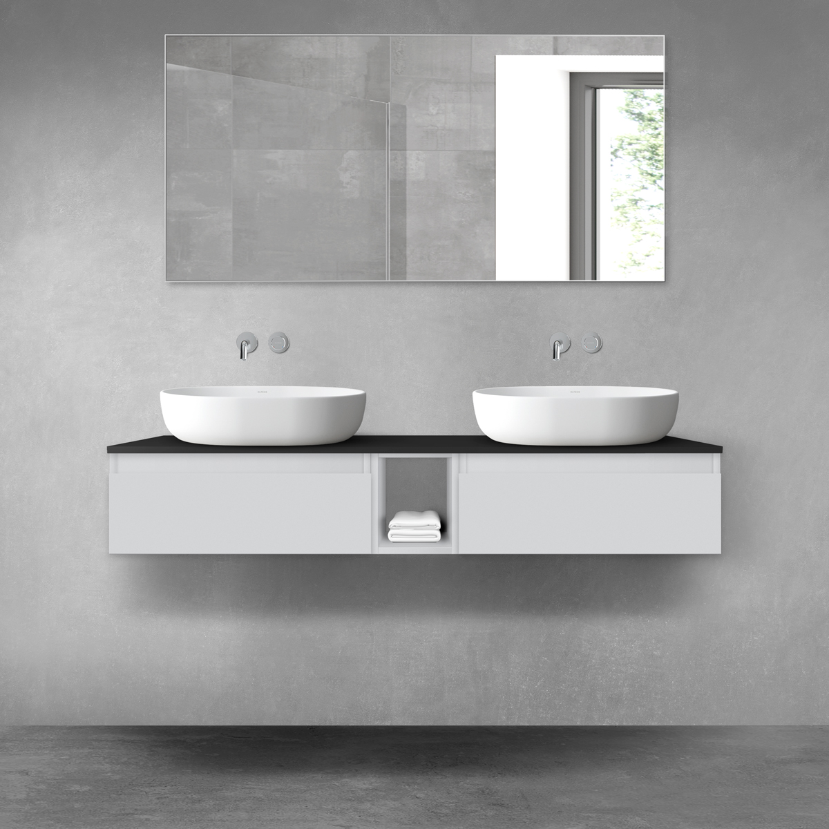 Set armadietto Oltens Vernal 60009700, piano sopra armadietto Oltens Vernal 63011300, 60020700