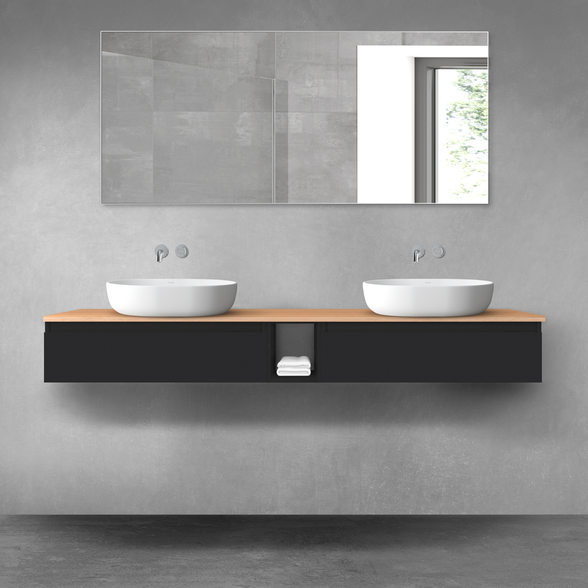 Set armadietto Oltens Vernal 60010300, piano sopra armadietto Oltens Vernal 63009060, 60020300