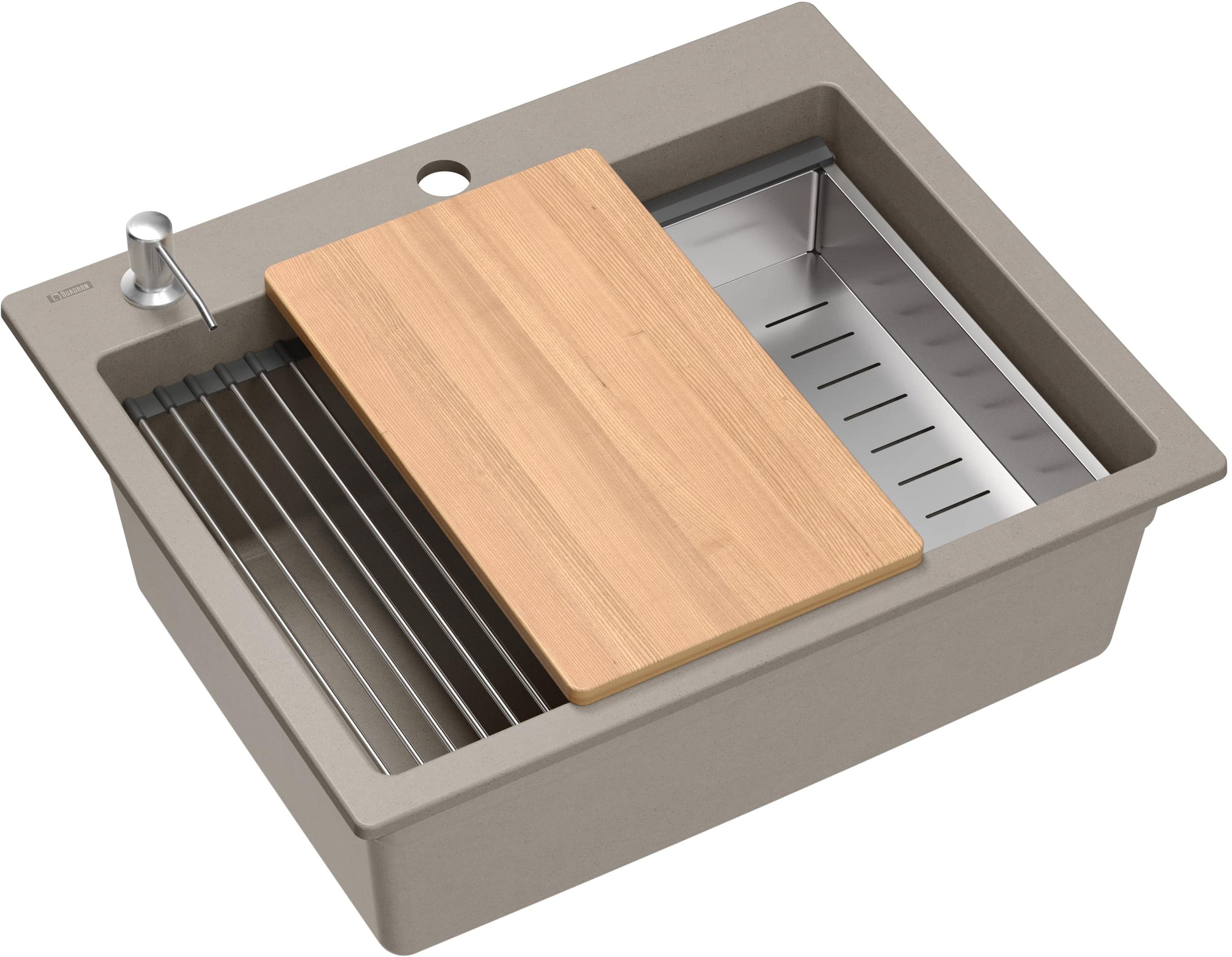 Quadron Kurt 110 lavello graniteq 59.5x50 cm beige HCQK5052ST