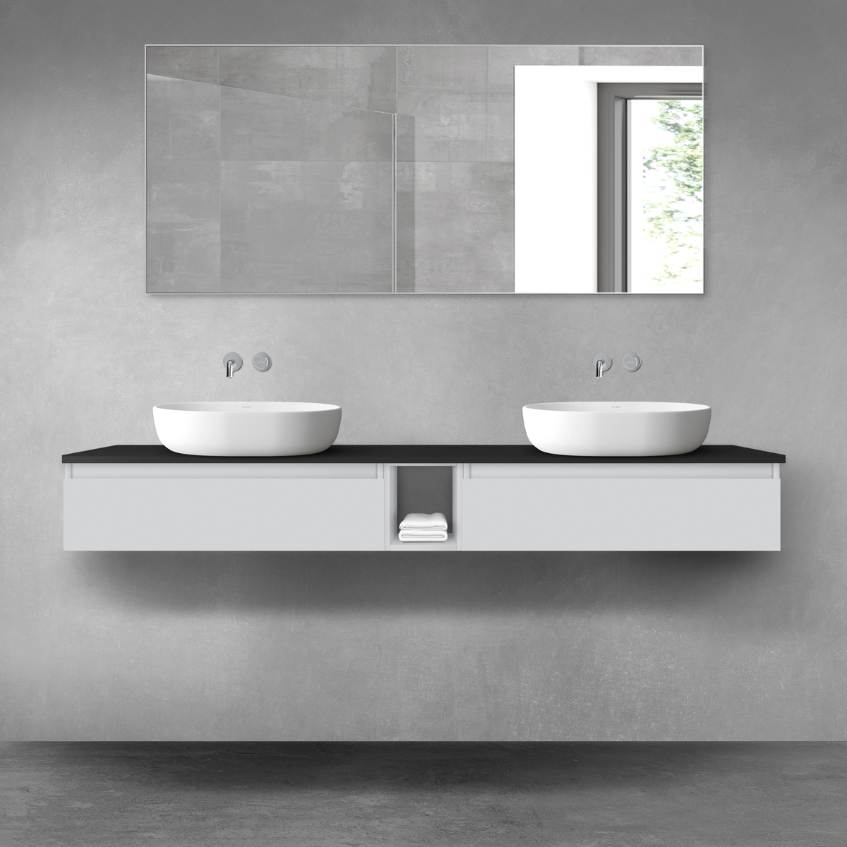 Set armadietto Oltens Vernal 60010700, piano sopra armadietto Oltens Vernal 63009300, 60020700