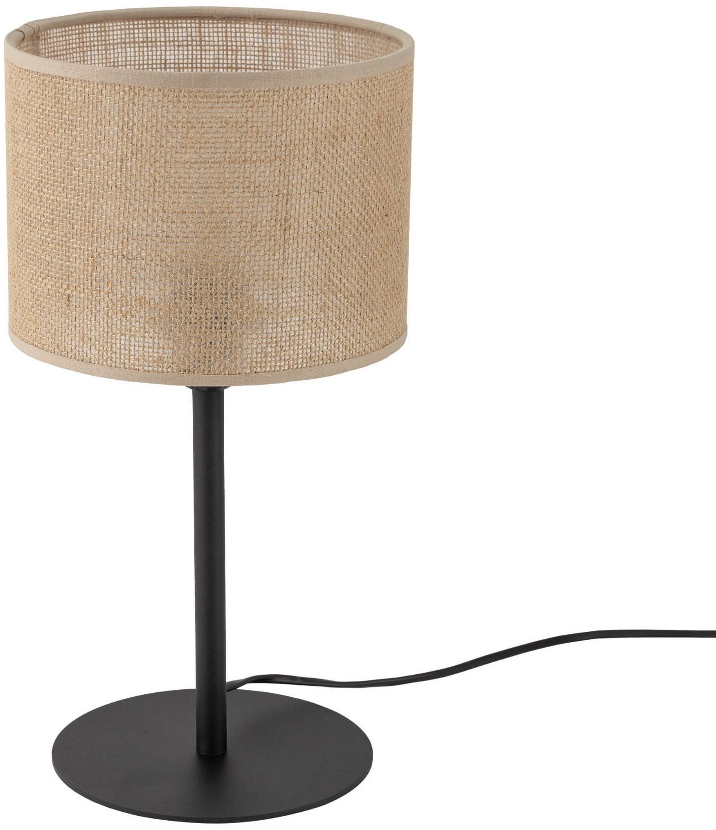 TK Lighting Juta lampada da tavolo 1x15 W nero 5552