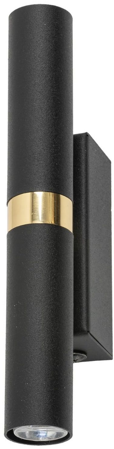 TK Lighting Lagos lampada da parete 2x8 W nero-oro 10145