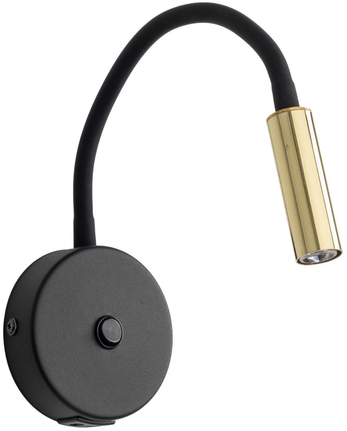 TK Lighting Lagos lampada da parete 1x6 W nero-oro 10201