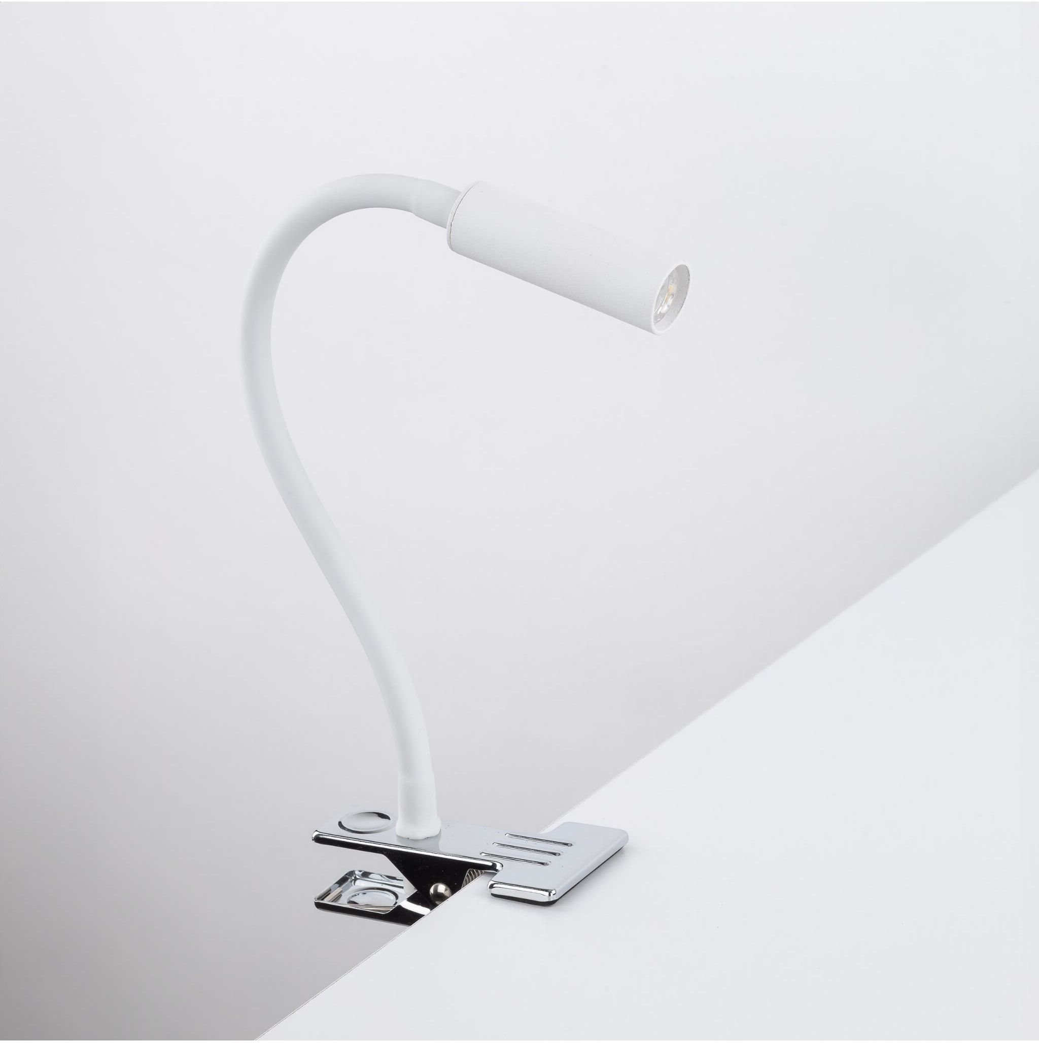 TK Lighting Lagos lampada da scrivania 1x6 W bianco-cromo 16024