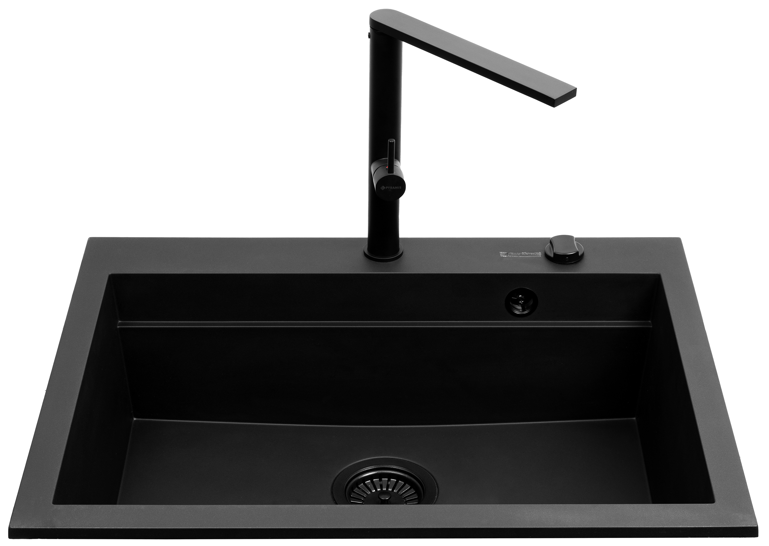 Pyramis Siros lavello con rubinetto nero/nero 070177802BT