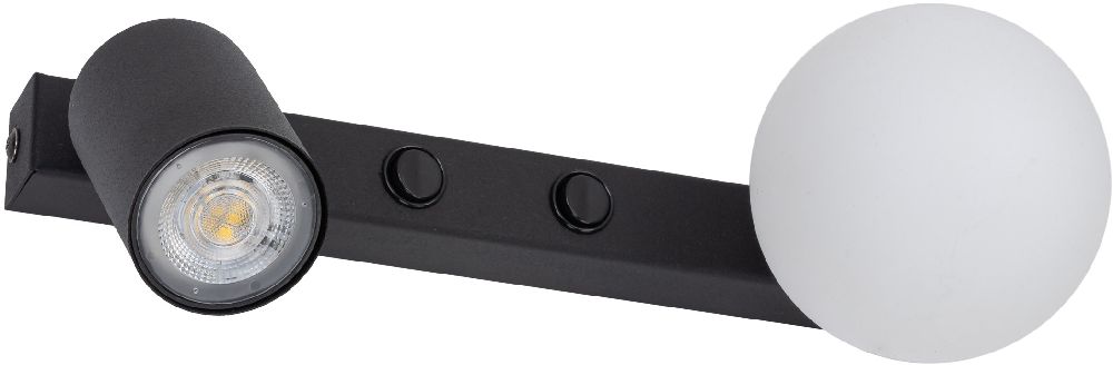 TK Lighting Vox lampada da parete 2x10 W nero 10148