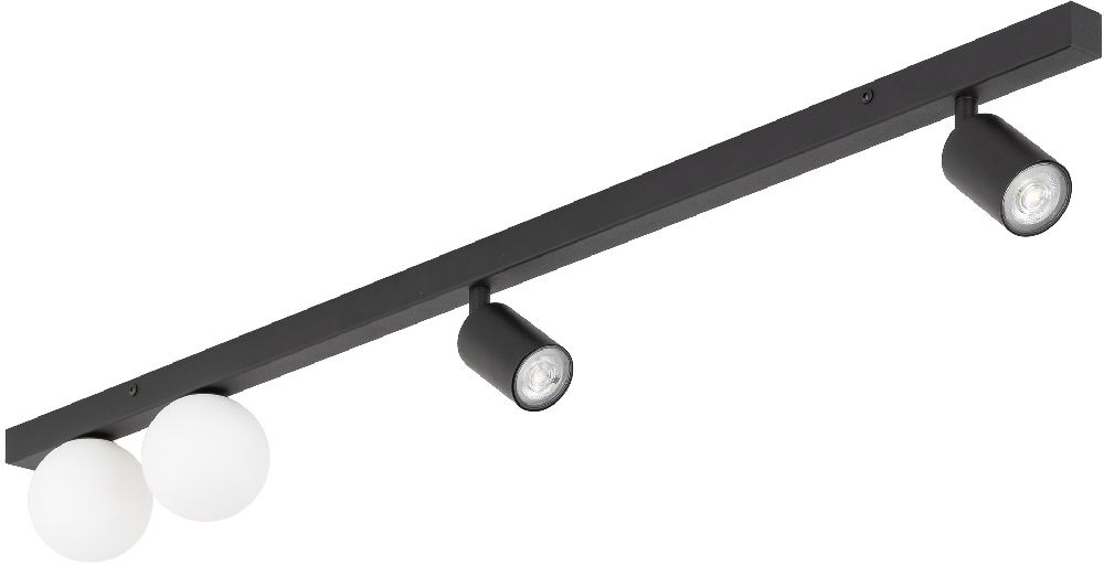 TK Lighting Vox lampada da soffitto 4x10 W nero 10002