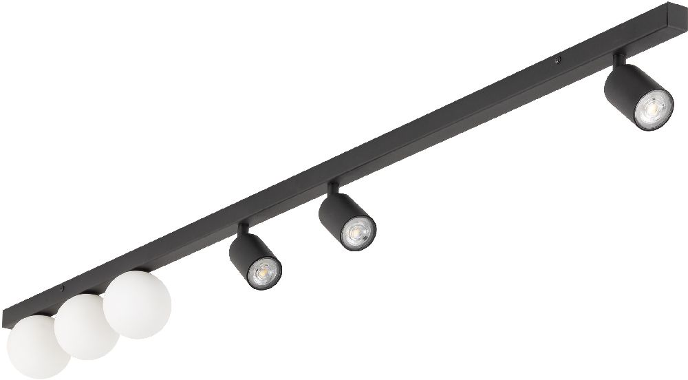 TK Lighting Vox lampada da soffitto 6x10 W nero 10003