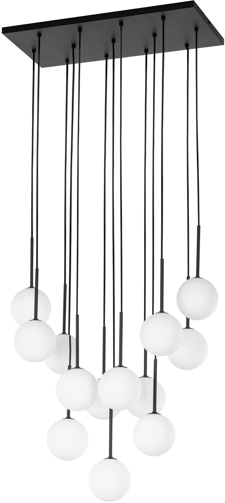 TK Lighting Martin lampada sospesa x6 W bianco-nero 10079