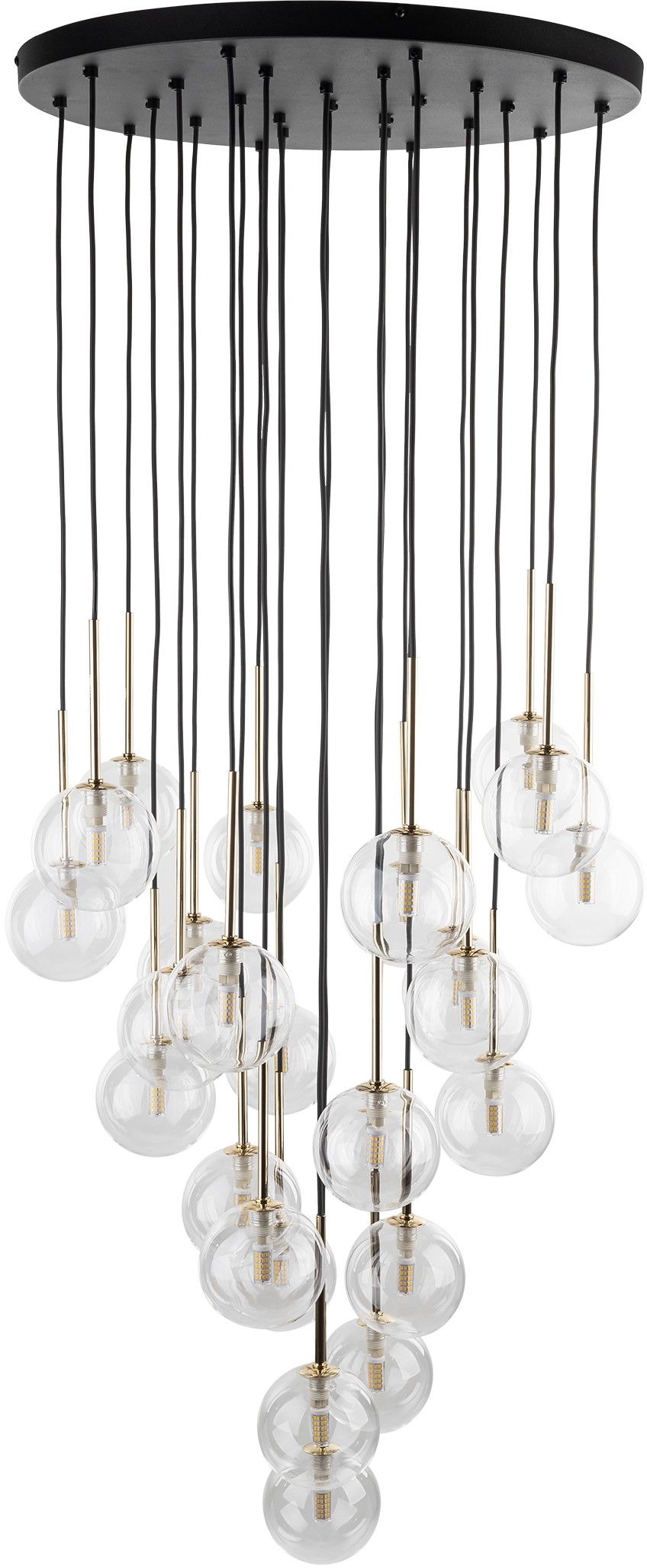 TK Lighting Nilos lampada sospesa x W nero-oro 10099