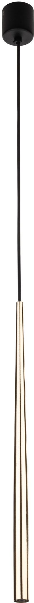 TK Lighting Piano lampada sospesa 1x8 W nero-oro 10116