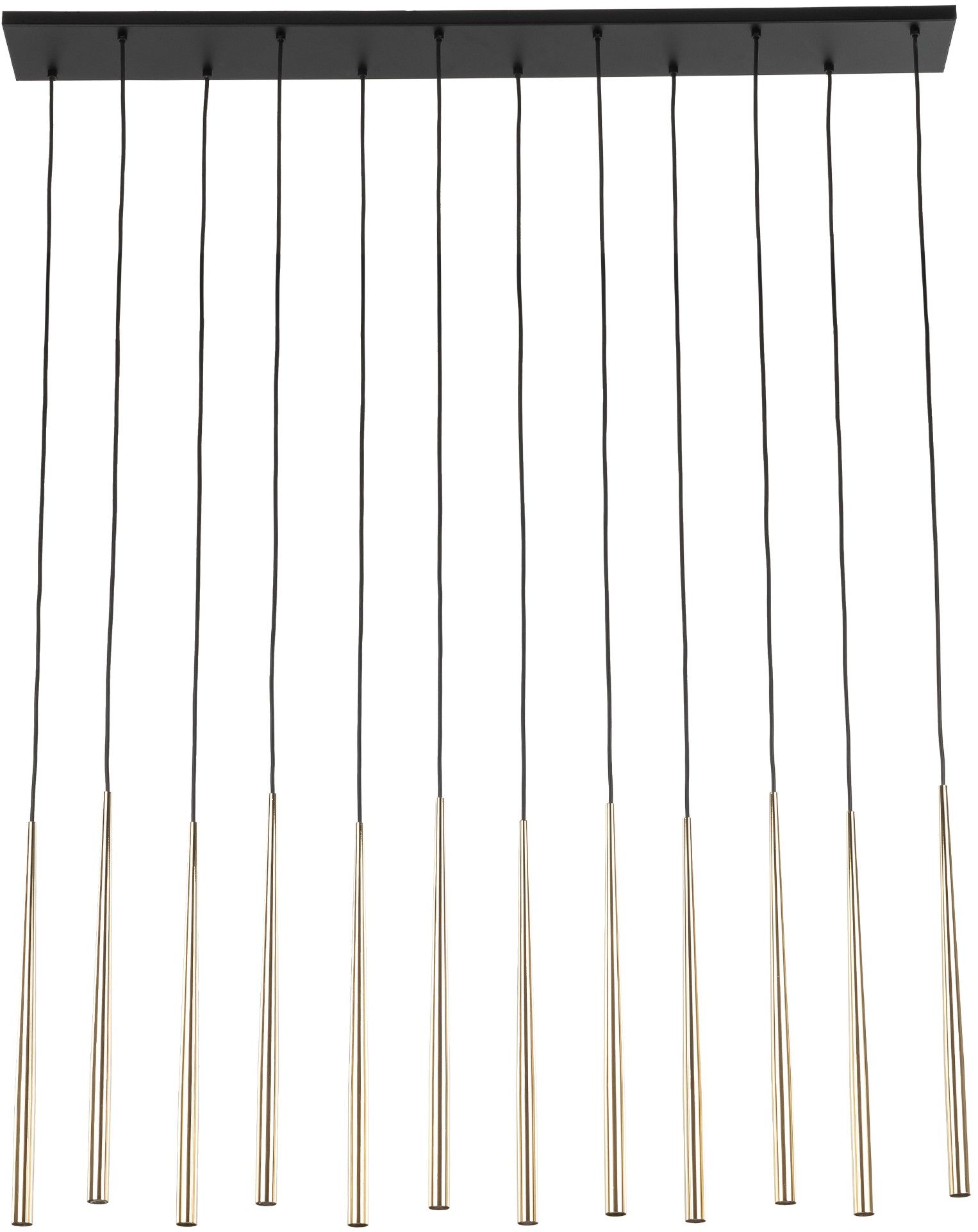 TK Lighting Piano lampada sospesa x8 W nero-oro 10119