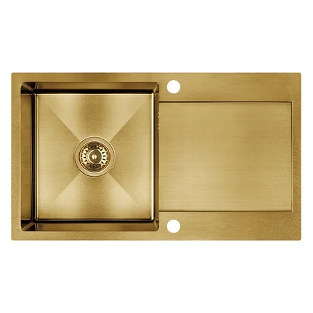 Laveo Marmara lavello in acciaio 76x44 cm oro SAM_G11T