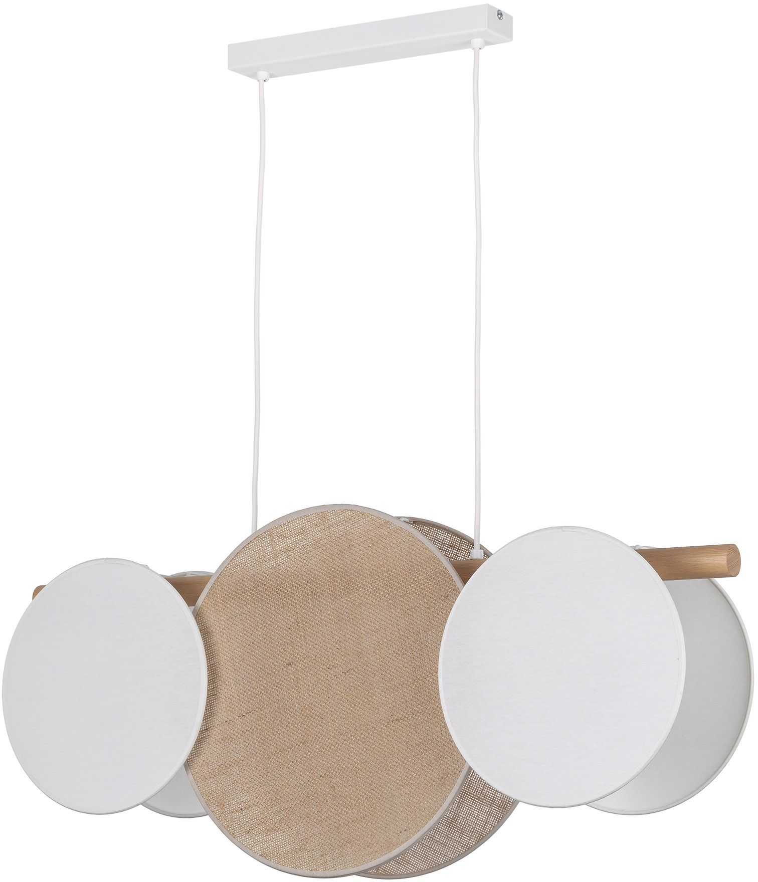 TK Lighting Pulse lampada sospesa 3x15 W bianco-legno 10005