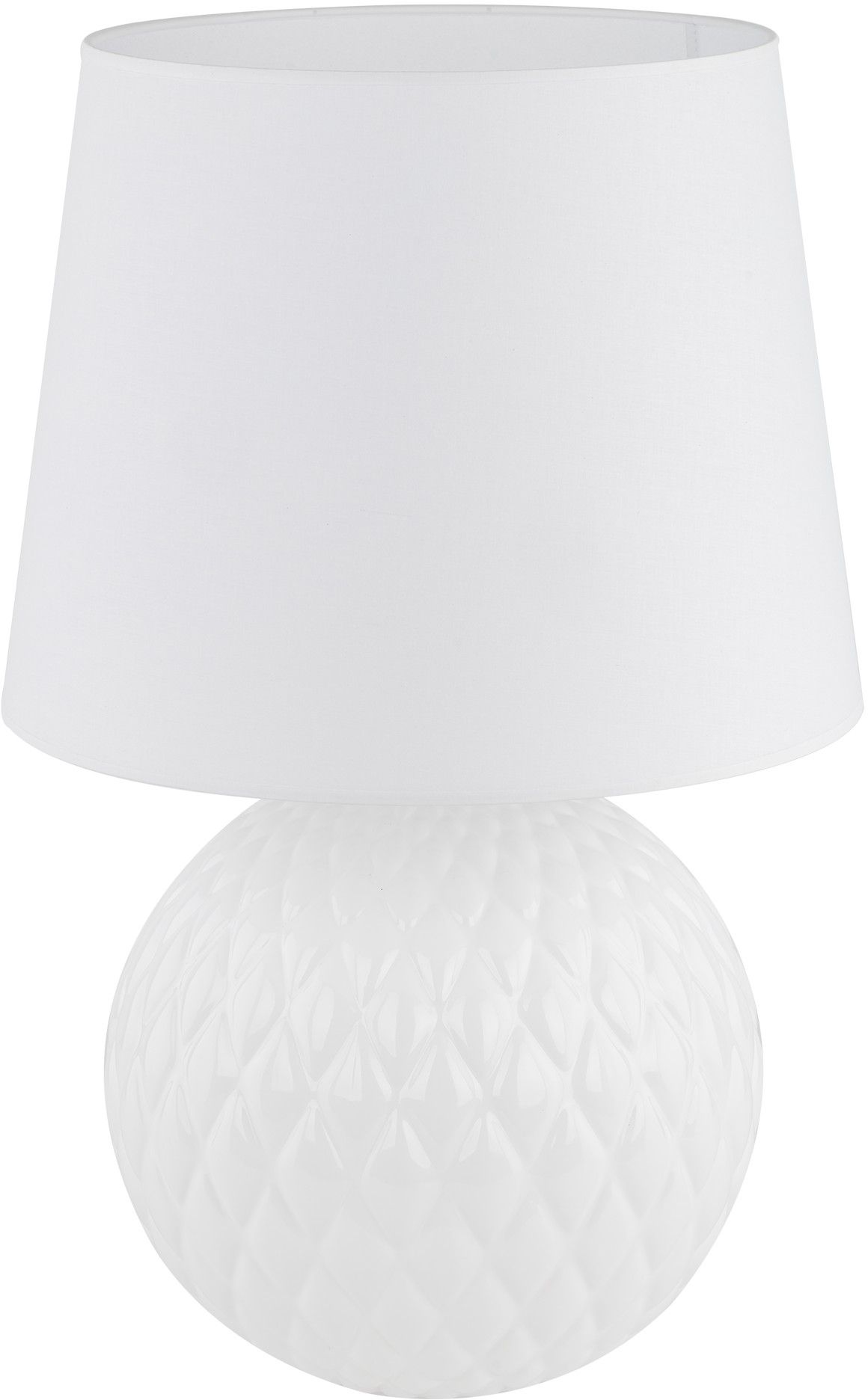 TK Lighting Santana lampada da tavolo 1x15 W bianco 16046