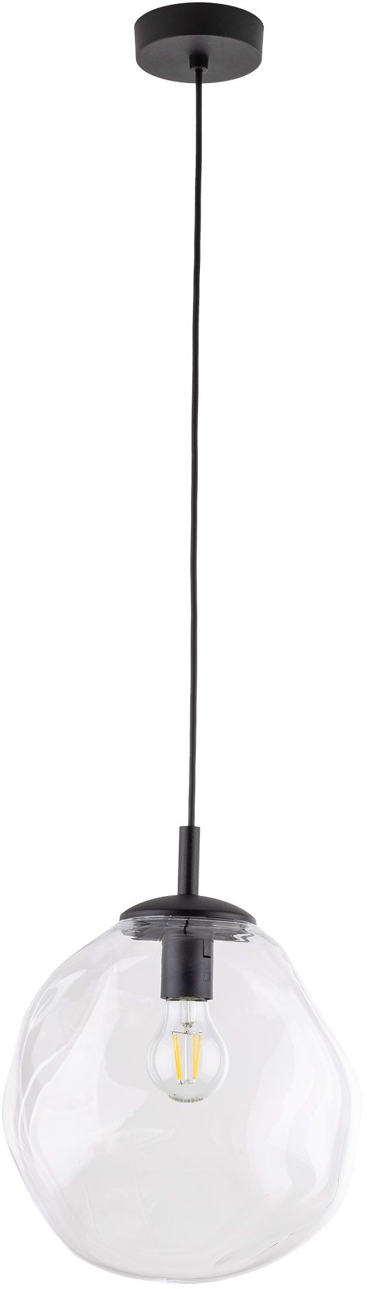 TK Lighting Sol lampada sospesa 1x15 W nero-trasparente 10082