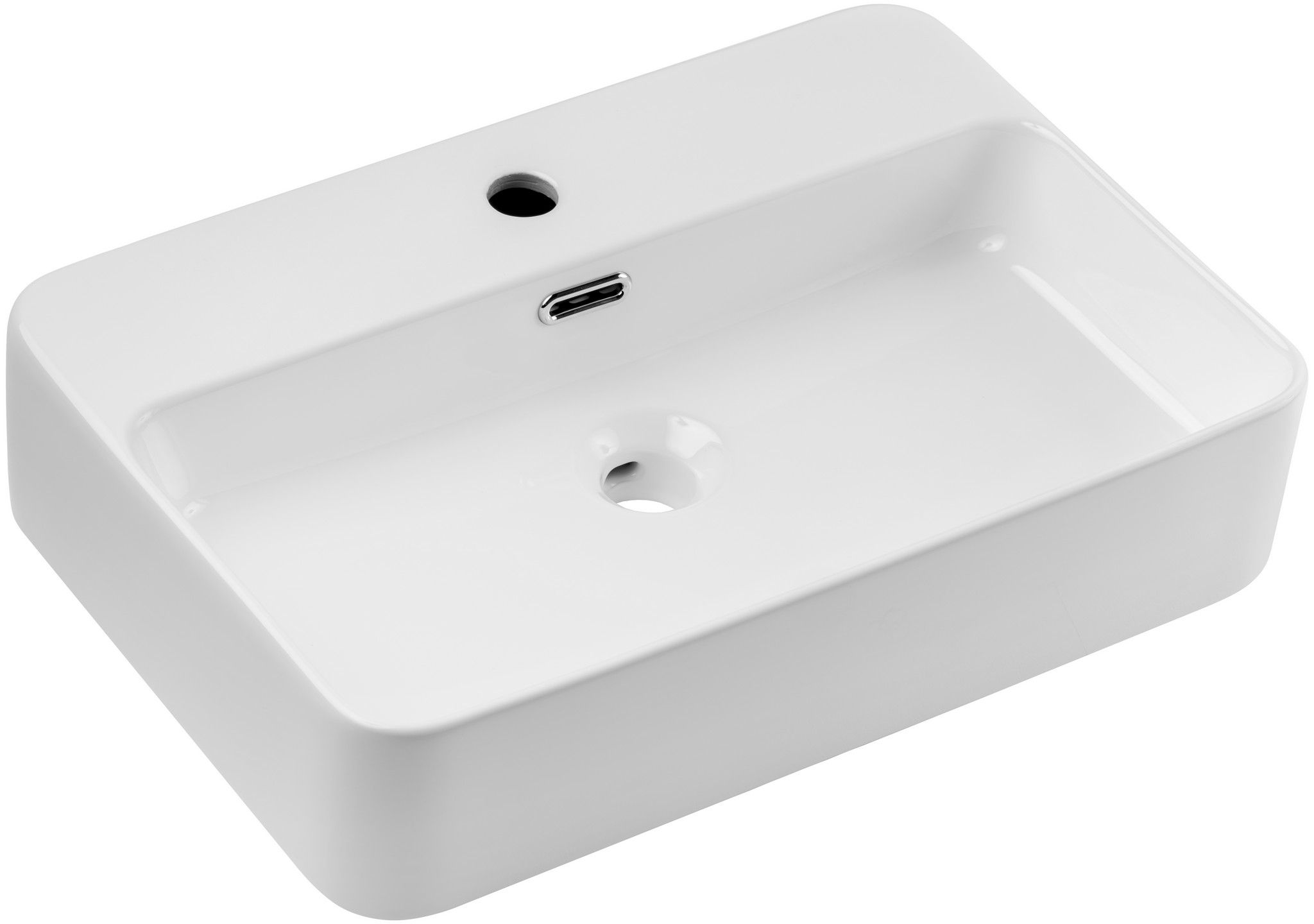 Comad Trust 2 lavabo 55x38 cm rettangolare da appoggio bianco lucida TRUST 2 WHITE ( E-6282 )